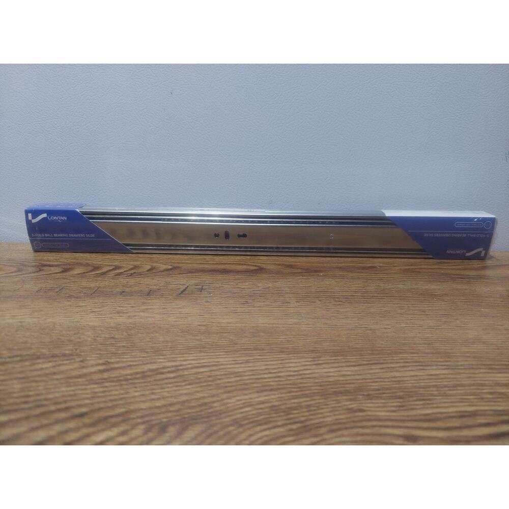 LONTAN 3-Fold Silent Close Ball Bearing Full Extension Drawer Slide 18in Set